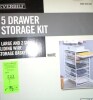 Everbilt 34.76 in. H x 17.13 in. W White Steel 5-Drawer Close Mesh Wire Basket New In Box $199 - 2