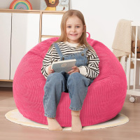 HABUTWAY Giant Bean Bag Chair for Teens Adults, Big Bean Bag with Memory Foam Filled, Large Beanbag Chair with Soft Corduroy Cover -Pink New In Box $89