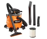 RIDGID 16 Gal. 6.5 Peak HP NXT Shop Vacuum Wet Dry Vac with Detachable Blower, Filter, Locking Hose and Accessories HD1600 On Working $299