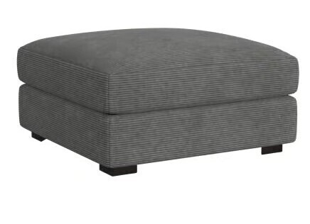 Elements International Arizona Modular Ottoman in Steno Charcoal New In Box $399