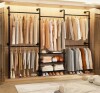Rebrilliant 84"-128" Metal Pipe Clothing Rack Wall Mounted, Garment Rack $299