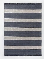 Threshold Designed with Studio McGee 5' x 7' Highland Hand Woven Striped Jute/Wool Area Rug Blue New $299