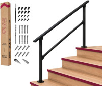 CR Fence & Rail Handrails for Outdoor Steps & Indoor Stair Railing Kit, 3-4 Steps Safety Hand Rail for Porch & Deck $199