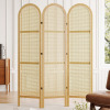 Svimi Room Dividers and Folding Privacy Screens, 5.6 Ft Double Hinged Rattan Partition Freestanding Wall Room Divider for Home - 3 Panel (Wood Color) New In Box $299
