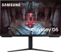 Samsung Odyssey G51C 32" LED QHD FreeSync Premium Gaming Monitor with HDR10, Black, 165Hz Refresh Rate, 1ms Response Time, 2560 x 1440, DisplayPort, HDMI, with Stand, In Box On Working $499