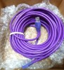 Syston Cable Technology 20' Purple CMP Cat 5e 350MHz 24AWG Solid Bare Copper Ethernet Network Wire Cable, Bulk No Ends POE IP Camera Computer, New in Box - 2