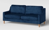 Threshold Prescott Slope Arm Sofa, Blue Velvet, New in Box $699