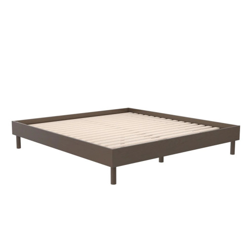 DHP Cologne Tool-Less Wood Platform Bed, King, Walnut, New in Box $499