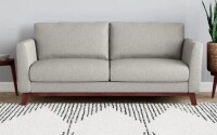 Threshold Middlefield Wood Base 3 Seater Sofa, Grey Linen New in Box $499