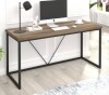 Inbox Zero Desk Industrial Style Writing Desk with Weathered Oak Top &amp; Black Metal Frame, 60" -Black New In Box $299