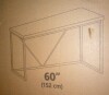 Inbox Zero Desk Industrial Style Writing Desk with Weathered Oak Top &amp; Black Metal Frame, 60" -Black New In Box $299 - 2