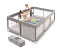 TEAYINGDE Babyeap Baby Playpen Large Play Yard Fence for Toddlers, 71"x50" Gray New in Box $199