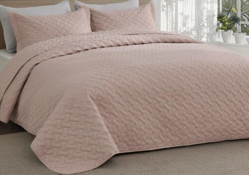 Bedsure 3-Piece Queen Size Quilted Blanket - Textured Weave Pattern, Airy Lightweight Bed Covering, 85gsm New in Box $199