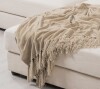Madison Park 50"x60" Chunky Double Knit Handmade Throw Blanket -Ivory - Cozy Acrylic, All-Season Comfort / EverGrace Soft Chenille Throw Blanket, 60" L x 50" W -Beige New In Box Assorted $99 - 2