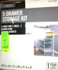 Everbilt 34.76 in. H x 17.13 in. W White Steel 5-Drawer Close Mesh Wire Basket New In Box $199 - 2