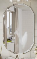 Mercer41 Pearlette Beveled Frameless Octagon Mirror, 24" x 36" New In Box $299