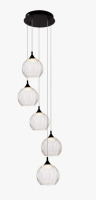 Wrought Studio&trade; 5-Light Cluster Chandelier Dimmable LED Long High Ceiling Pendant Light New In Box $399
