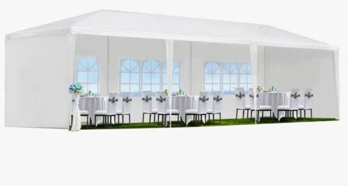 Latitude Run&reg; 10X30' Wedding Party Canopy Tent Outdoor Gazebo With 5 Removable Sidewalls New Open Box $599