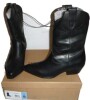 Steve Madden Pair of Ladies Western Boot - Black Leather - New In Box Size 9 $159.99 - 2