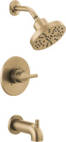 Delta Nicoli 14 Series H2Okinetic Bathtub and Shower Faucet Set, Brushed Gold Shower Head and Handle Set, Valve Trim Kit, Champagne Bronze 144749-CZ (Valve Included) New In Box $399
