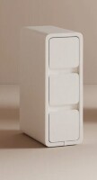 Latitude Run&reg; Solid Wood Core Leather Upholstered Nightstand, No Assembly Required New In Box $199