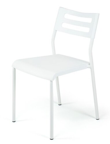 Humble Crew Desk/Writing Chair White - Metal Frame, Stackable, for Home Office & Small Spaces New In Box $79