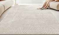 Latitude Run&reg; Machine Washable Non-Slip Oriental Area Rug Beige, 8' x 10' $299