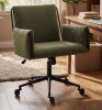 Hokku Designs Jabali Extra Wide Boucle Upholstered Office Chair Swivel Desk Chair with Metal Frame New Shelf Pull $499