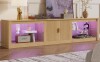 Mercer41 Kruszewski 80" W LED Manufactured Wood TV Stand New Shelf Pull $399