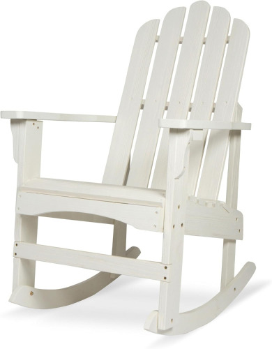 Shine Company 4699EW Marina II Porch Rocker with Hydro-TEX Finish, Eggshell White Rocking Adirondack Chair New Shelf Pull $299