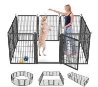 1R2P3I Dog Playpen Outdoor With Low Threshold Gate, 32" H 10 Panels Puppy Playpen | Heavy Duty Dog Pen, Rust-Resistant Pet Playpens For Yard RV Camping, Dog Play Pen Indoors For Small Medium Dog Similar to Picture New In Box $299