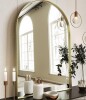 Brightify Arched Mirror, 24 x 36 Inch Gold Arch Mirror, Metal Frame Gold Arched Wall Mirror, Arched Top Bathroom Vanity Mirror for Living Room Bedroom Mantle Entryway Hallways New In Box $299