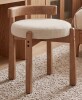 Ivy Bronx Upholstered Accent Stool With Low Back, Modern Vanity Chair For Bedroom/Living Room New In Box $299