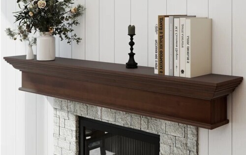 Ebern Designs 72 inch Fireplace Mantel New In Box $299