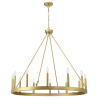 Greyleigh&trade; Debbra 12 - Light Candle Style Steel Dimmable Wagon Wheel Chandelier UL Certified $399