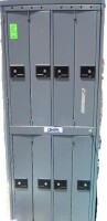 8 Compartment Wardrobe Locker with Keys New $499