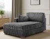 UIXE Modern Plush Corduroy Indoor Chaise Lounge Chair - Grey-R New $699 (Similar to Picture)