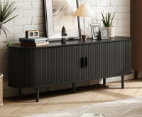 Ebern Designs Jalonda Modern Wood TV Stand with Storage and Shelves New in Box $499