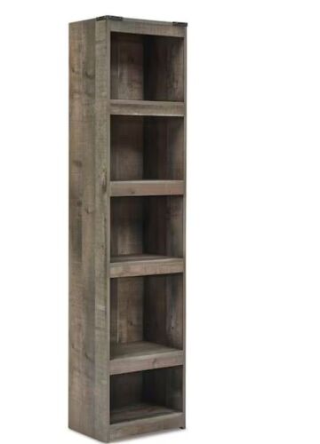 DESIGN BY ASHLEY Trinell 72.01 in. Tall Brown Engineered Wood 4-Shelf Pier Standard Bookcase New in Box $299