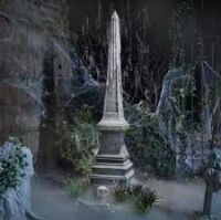 Home Accents Holiday 8 ft. Grave & Bones Obelisk New in Box $499