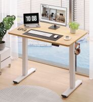 Inbox Zero Ergonomic Home Office Height Adjustable Standing Desk Whole-Piece Desktop with Hooks New in Box $299