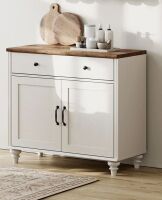 Charlton Home Scarlett Sideboard Buffet Cabinet With Doors And Drawers, Large Kitchen Storage Cabinet Wood Coffee Bar Tables With Storage, Modern Farmhouse Sideboard Credenza New Shelf Pull $499
