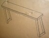 Wade Logan Beckett Solid Wood Console Table, 46" W, New In Box $299 - 2