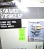 Everbilt 34.76 in. H x 17.13 in. W White Steel 5-Drawer Close Mesh Wire Basket New In Box $199 - 2