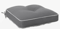 Ebern Designs 19" x 19" Patio Chair Cushion, 3-Year Color Fastness Outdoor Chair Cushion for Seat Dining Rocking Wicker Chair with Tie Straps Tufted Square Pad New In Box $99