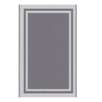 Ebern Designs 8' x 10' Durable Camping Mat in Grey with White Edge Outdoor Rug Reversible Waterproof Mat New $199