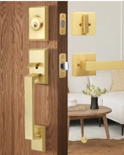 LOQRON Heavy Duty Front Door Handleset with Single Cylinder Deadbolt for Right & Left Handed Doors New In Box $299