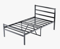 Latitude Run Twin Size Black Metal Platform Bed With Headboard - Stable, No Box Spring Needed, Quiet Nighttime Sleeping New In Box $299