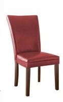 Steve Silver Hartford Faux Leather Parsons Indoor Dining Side Chair, Red New in Box $299