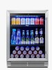 Yeego 24" 220-can Beverage Fridge, Built-in/ Freestanding Beverage Refrigerators & Coolers With Blue Led Light And Adjustable Shelves For Under Counter Use $699